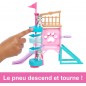 Barbie Coffret Parcours D’Obstacles Et Poupée Stacie Avec 3 Chiots À Entraîner