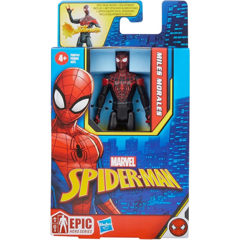 Spiderman  Epic Hero Series, Figurine articulée Miles Morales de 10 cm
