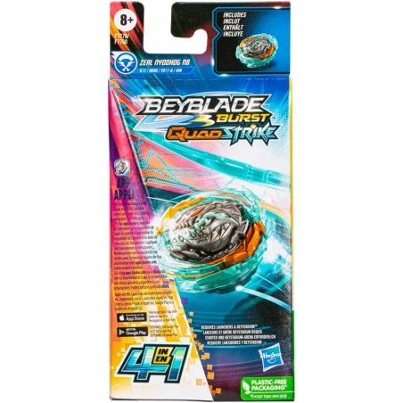 Hasbro Beyblade Burst QuadStrike, Single Pack Zeal Nyddhog N8