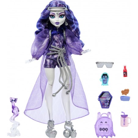 Monster High Spectra Vondergeist Poupée avec furet Rhuen et accessoires