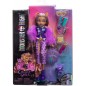 Monster High Poupée Articulée Loup-Garou Clawdeen Wolf en Tenue Tendance, avec Chien Crescent