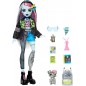 Monster High Poupée Frankie Stein Poupée habillée d’une veste et d’un short en denim