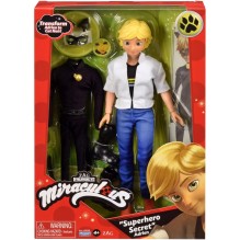 Miraculous Ladybug - Poupée - Chat Noir et Adrien - Poupée mannequin 26 cm articulée