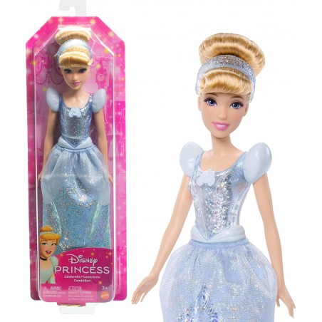 Princesses Disney Poupée Cendrillon articulée avec tenue scintillante et accessoires