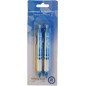 Olympique de Marseille Lot de 2 Stylos à bille rétractables encre Noir