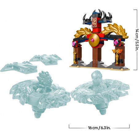 LEGO Ninjago Pack de Combat Spinjitzu du Dragon - Jeu de Construction avec 2 toupies et 2 minifigurines 71826