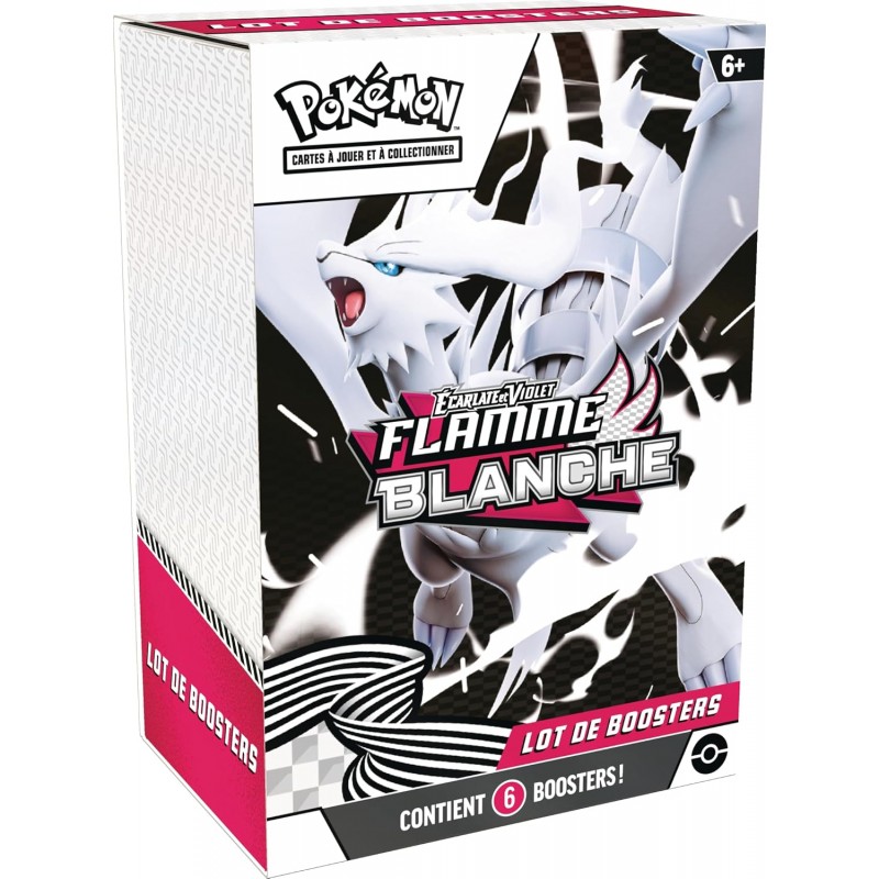 Pokémon : Lot de boosters Écarlate et Violet – Flamme Blanche (6 boosters) Pokémon : Lot de boosters Écarlate et Violet – Flamme Blanche (6 boosters)