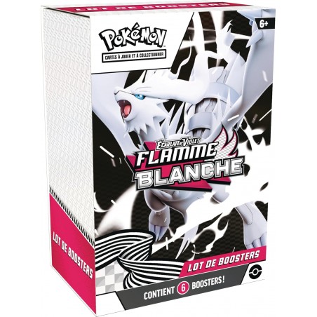 Pokémon : Lot de boosters Écarlate et Violet – Flamme Blanche (6 boosters)