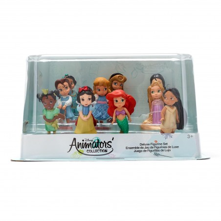 Coffret de 10 Figurines Princesses Animator, Cinderella, Aurora, Alice, Tinker Bell, Ariel, Belle, Jasmine, Rapunzel,