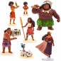 Ensemble de Figurines Vaiana 2, 7 Figurines moulées, inclut Vaiana, Simea, Maui, Pua et Hei Hei, Matangi, Loto et Moni