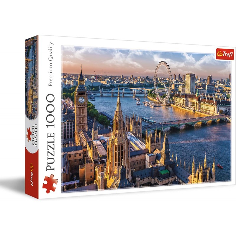 Puzzle Londres - 1000 Pièces, Vue sur la Ville, Bâtiments Célèbres de Londres, Puzzle Londres - 1000 Pièces, Vue sur la Ville, Bâtiments Célèbres de Londres,