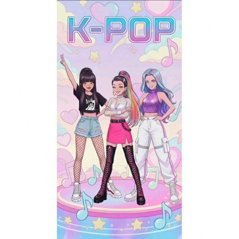 Serviette de plage k-pop démon hunters Serviette de plage k-pop démon hunters