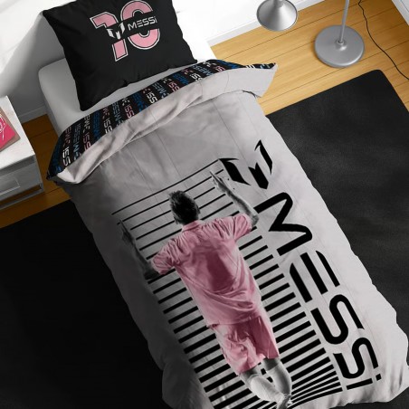Housse de couette Lionel Messi rose