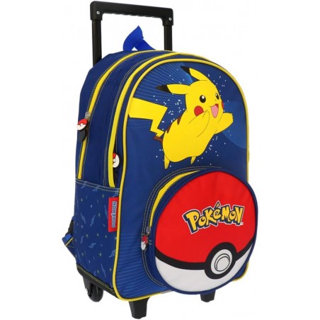 Sac A Dos Roulettes Pokemon Pikachu pokeball 42 cm