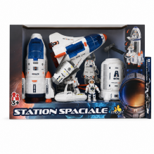 Coffret Station Spatiale avec navette, astronautes et accessoires