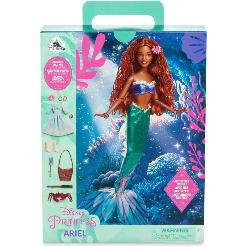 Poupée Ariel pour enfants, figurine entièrement articulée