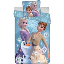 Housse de couette La reine des neiges Anna,Elsa et Olaf – 140 × 200 cm