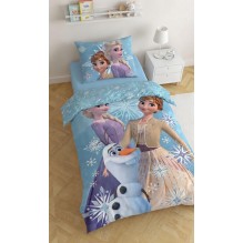 Housse de couette La reine des neiges Anna,Elsa et Olaf – 140 × 200 cm