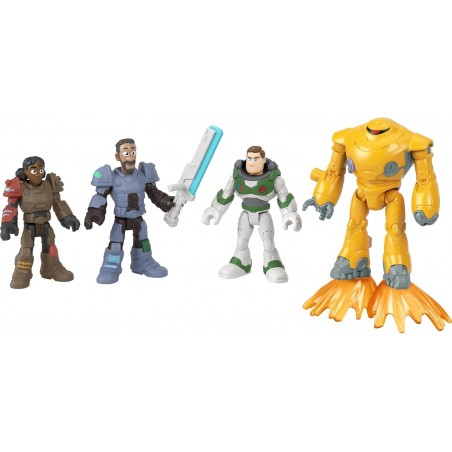 Coffrets de Personnages avec 4 Figurines articulées Buzz l’Éclair et Les Membres de la Patrouille ZAP