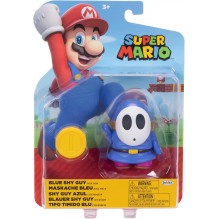 Jakks Super Mario - Figurine Maskache bleu avec piéce - 8 cm
