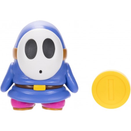 Jakks Super Mario - Figurine Maskache bleu avec piéce - 8 cm