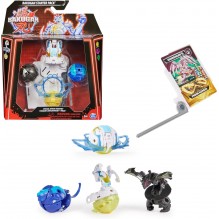 BAKUGAN 3.0 - Starter Pack - 2 Billes, 1 Bille Special Attack, 1 Anneau de Combat, 1 Carte Lanceur et 9 Cartes Modèle Aléatoire