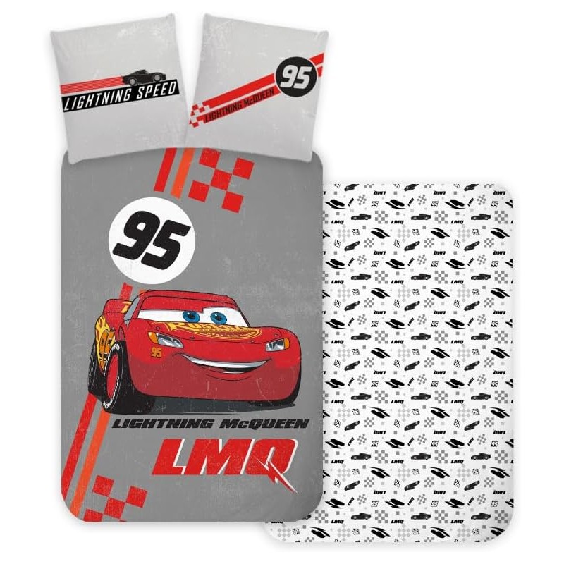 Parure de lit  Cars Flash McQueen Housse de Couette 140x200