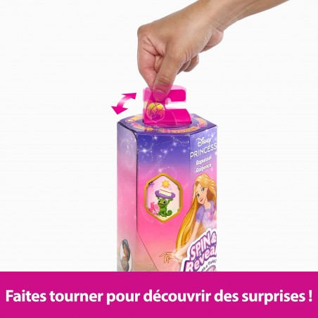 Princesses Disney Spin & Reveal Coffret avec poupée Raiponce et 11 surprises