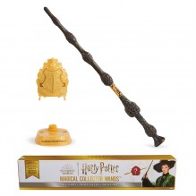 Harry Potter, Baguette mystère à Collectionner avec Socle d'exposition Poudlard, série Professeurs(modéle aléatoire)