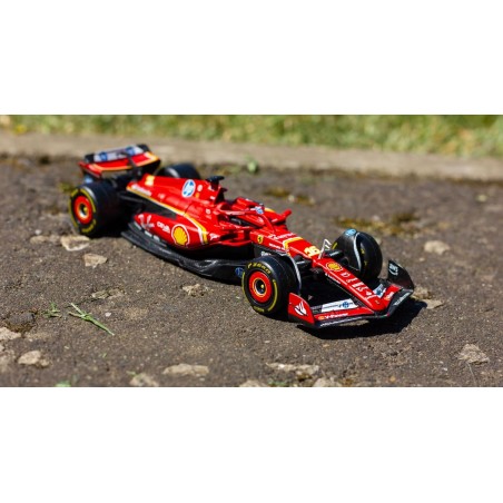 Coffret 2 Ferrari SF-24 F1 2024 – Charles Leclerc n°16 et Carlos Sainz n°55 – Voitures miniatures 1/43