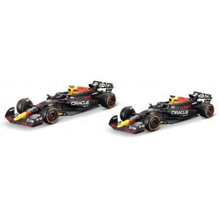 Coffret 2 Red Bull Racing RB20 F1 2024 – Max Verstappen n°1 et Sergio Pérez n°11 – Voitures miniatures 1/43