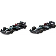 Coffret 2 Mercedes-AMG W15 F1 2024 – Lewis Hamilton n°44 et George Russell n°63 – Voitures miniatures 1/43