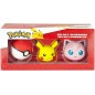 lot de 3 gommes 3D Pokémon : Pikachu, Rondoudou et Poké Ball