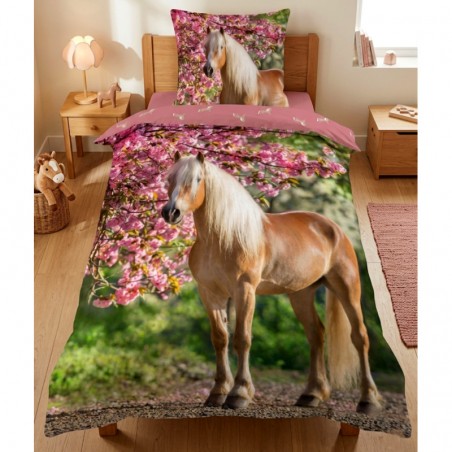 Parure de lit Cheval 140 × 200 cm – 100 % coton