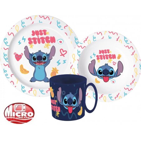 Set repas Lilo et Stitch Palms 3 pièces avec tasse 350 ml