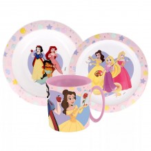 Set repas Princesses 3 pièces avec tasse 350 ml