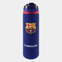 Bouteille en plastique  FC Barcelone avec paille, 700 ml