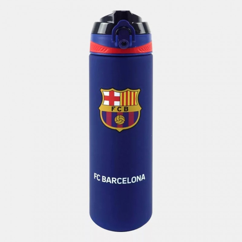 Bouteille en plastique FC Barcelone avec paille, 700 ml Bouteille en plastique FC Barcelone avec paille, 700 ml