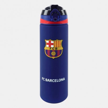 Bouteille en plastique  FC Barcelone avec paille, 700 ml