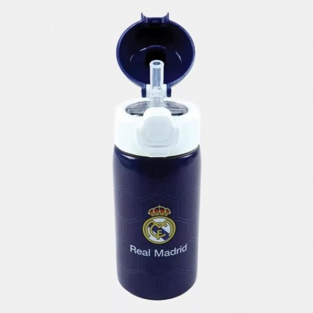 Gourde Real Madrid acier inoxydable avec paille, 500 ml
