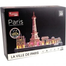 Puzzle 3D lumineux Monuments de Paris – 115 pièces