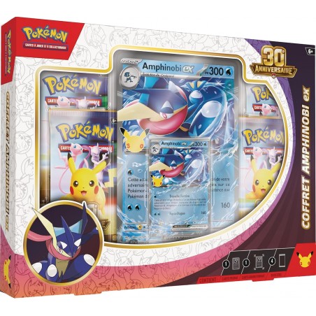 Coffret 4 Boosters - 30e Anniversaire Pokémon: Amphinobi EX