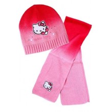 BONNET ET ECHARPE HELLO KITTY T52