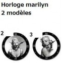 HORLOGE MARILYN MONROE bois modele 2