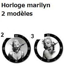 HORLOGE MARILYN MONROE bois modele 2