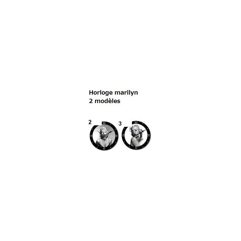 HORLOGE MARILYN MONROE bois modele 2 HORLOGE MARILYN MONROE bois modele 2