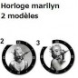 HORLOGE MARILYN MONROE bois modele 2 HORLOGE MARILYN MONROE bois modele 2