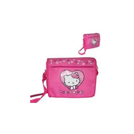 SAC BANDOULIERE HELLO KITTY GM dots heart