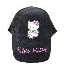 CASQUETTE HELLO KITTY velours noir