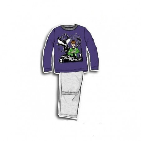 PYJAMA BEN 10 mauve et gris 2 ans